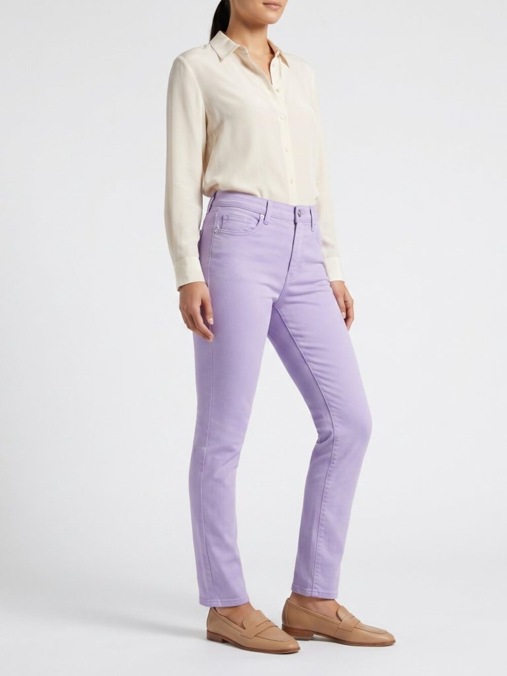 *Material Girl Lilac Purple Straight Leg